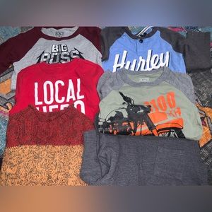 Boys long sleeve lot - 2T - smoke free pet free home - old navy/Hurley etc